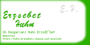 erzsebet huhn business card